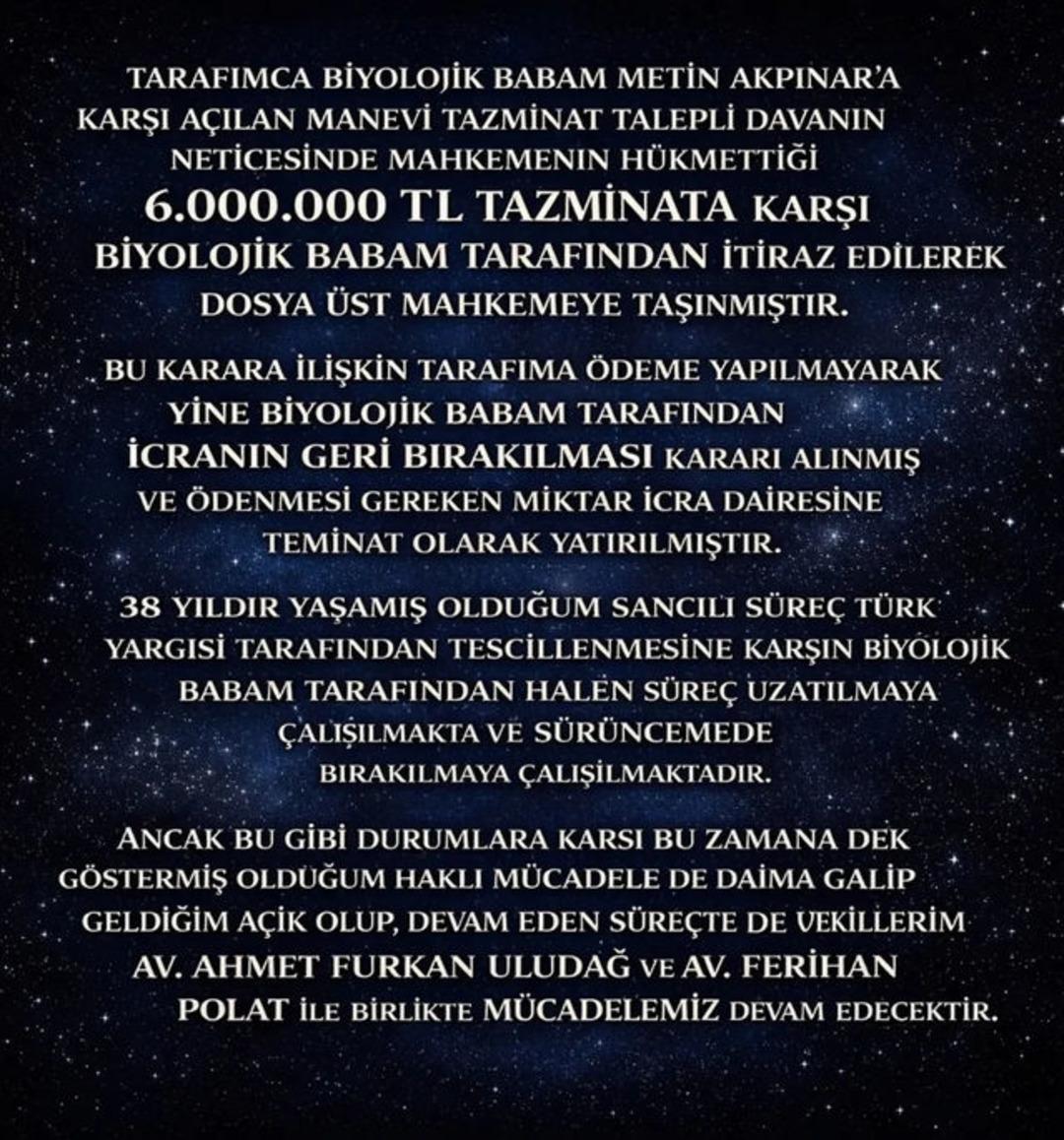 Metin Akpınar dan 6 milyon TL lik tazminat kararına itiraz! Duygu Nebioğlu a&ccedil;tı ağzını yumdu g&ouml;z&uuml;n&uuml; 3
