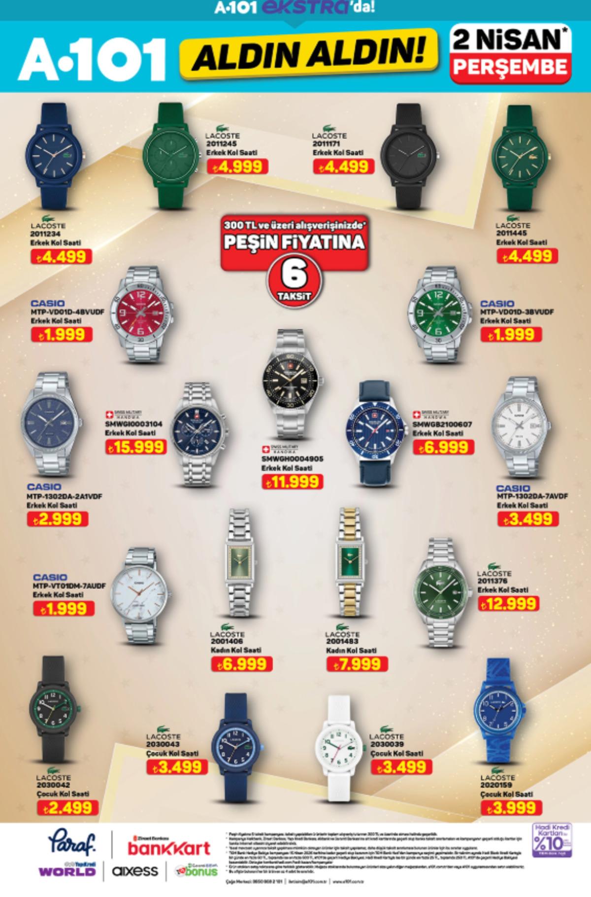 A101 e Casio kol saati modelleri geliyor! 2 Nisan 2026 A101 katalog yayınlandı! 26