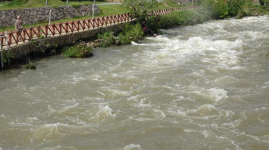 D&uuml;nyaca &uuml;nl&uuml; şelale kahverengiye b&uuml;r&uuml;nd&uuml;