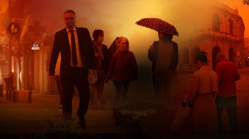 Afrika'dan gelen &ccedil;&ouml;l tozu İstanbul'da etkisini g&ouml;stermeye başladı