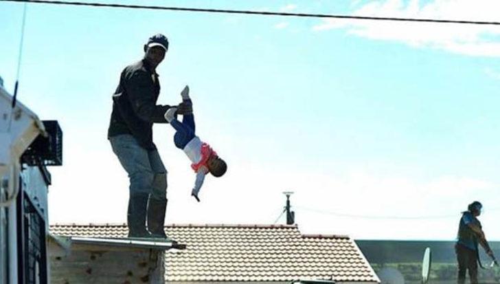 6 aylık bebeğini çatıdan attı G3