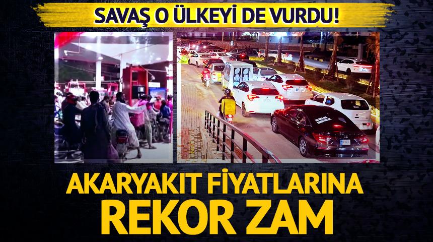 İran saldırıları nedeniyle Pakistan'da akaryakıt fiyatlarına yaklaşık rekor zam