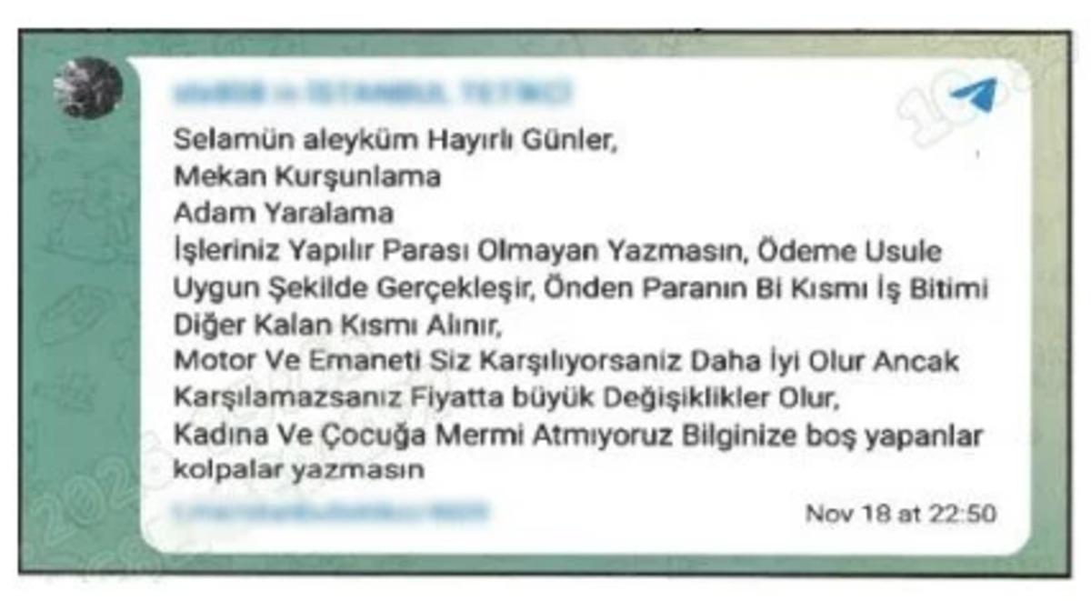 Tetik&ccedil;i men&uuml;s&uuml;... İlan verip, sipariş alıyorlar: İnfaz, bel altı bel &uuml;st&uuml;, mekan kurşunlanır 1