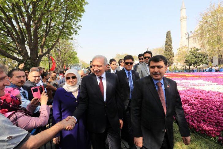 Dünyanın en büyük canlı lale halısı Sultanahmet'te  G5