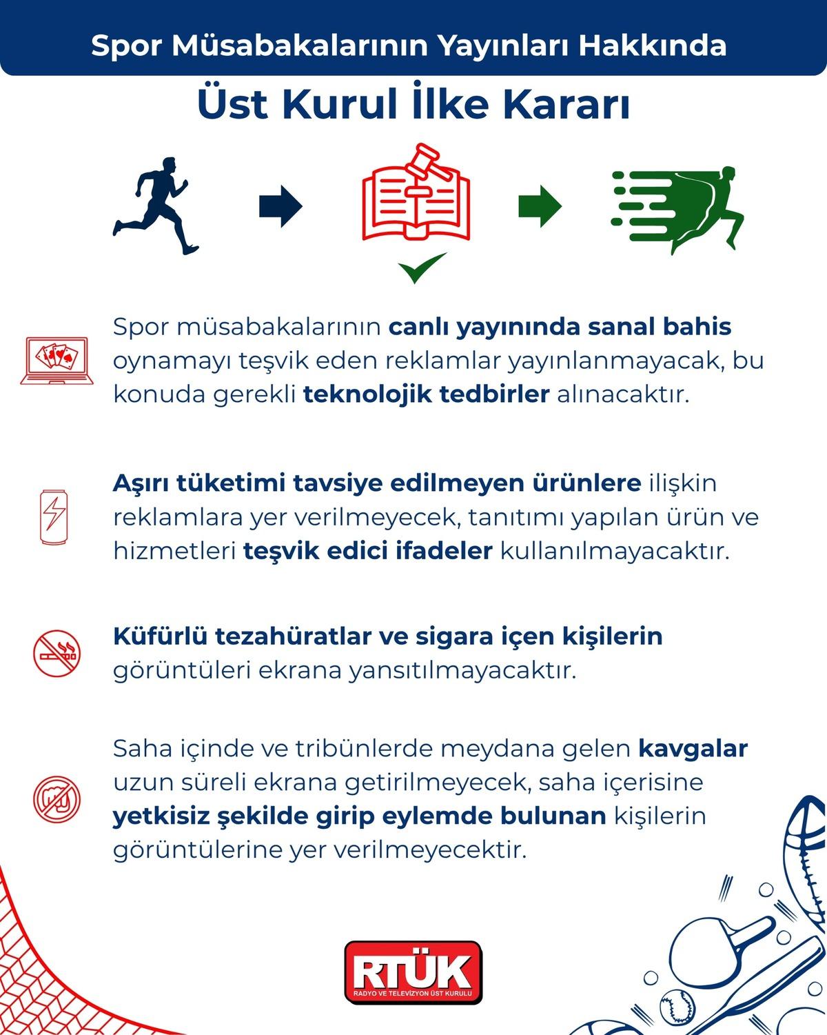 RT&Uuml;K&rsquo;ten spor yayınlarına kapsamlı d&uuml;zenleme 2
