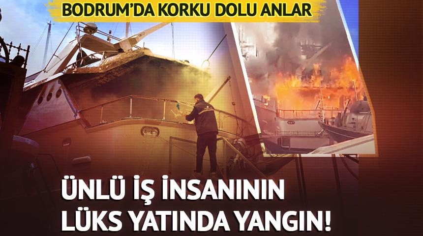 Sadri Şener'in Bodrum'daki l&uuml;ks teknesinde yangın