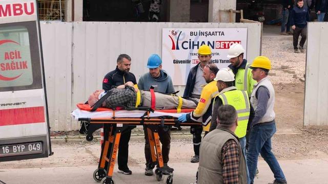 Bursa&rsquo;da inşaatın 2. katından d&uuml;şen iş&ccedil;i yaralandı 6