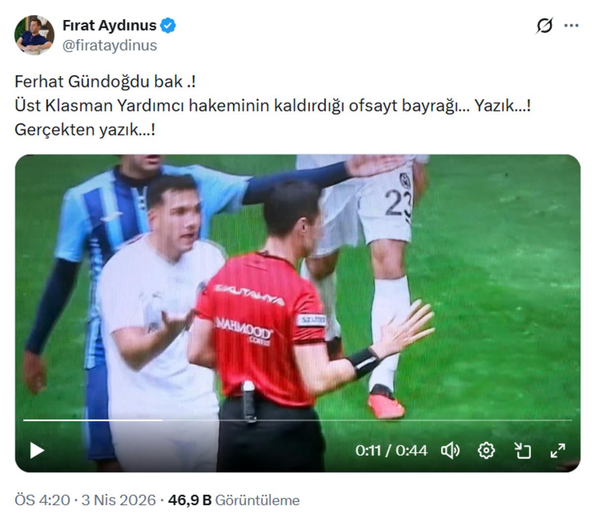 Adana Demirspor ma&ccedil;ında skandal hakem hatası! Ta&ccedil; atışından &ouml;yle bir karar verdi ki... 1
