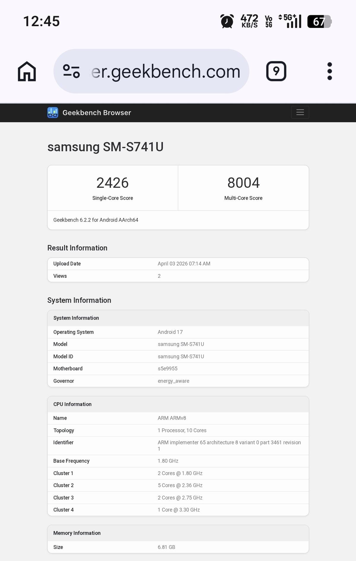 Samsung Galaxy S26 FE Geekbench te g&ouml;r&uuml;nd&uuml;: İşte listelenen &ouml;zellikleri 1