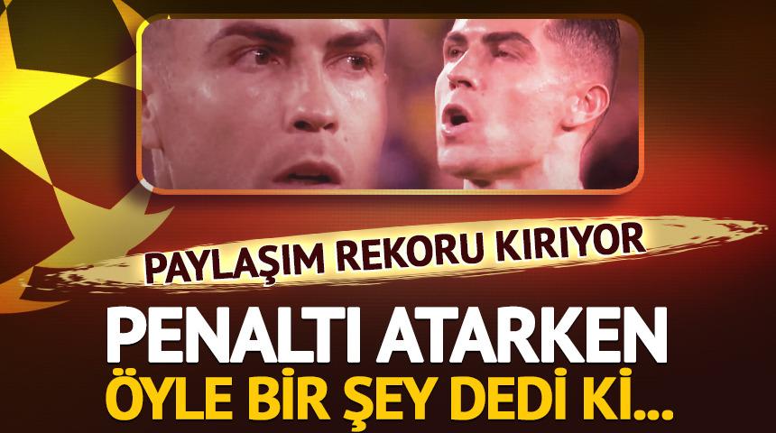 Cristiano Ronaldo, penaltı atarken 'Bismillah' &ccedil;ekti! O anlar paylaşım rekoru kırıyor