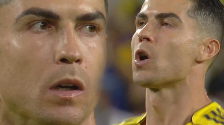 Cristiano Ronaldo, penaltı atarken 'Bismillah' &ccedil;ekti! O anlar paylaşım rekoru kırıyor