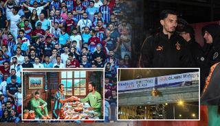 Galatasaray ma&ccedil;ı &ouml;ncesi şehir karıştı! K&ouml;pr&uuml;ye asılan pankart olay oldu: Uğurcan &Ccedil;akır...