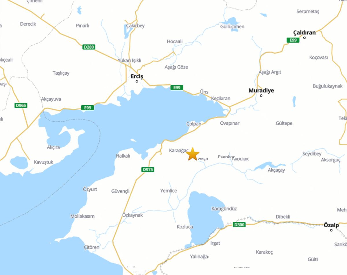 SON DAKİKA | Van Tuşba da 5,2 b&uuml;y&uuml;kl&uuml;ğ&uuml;nde deprem! AFAD  duyurdu 1