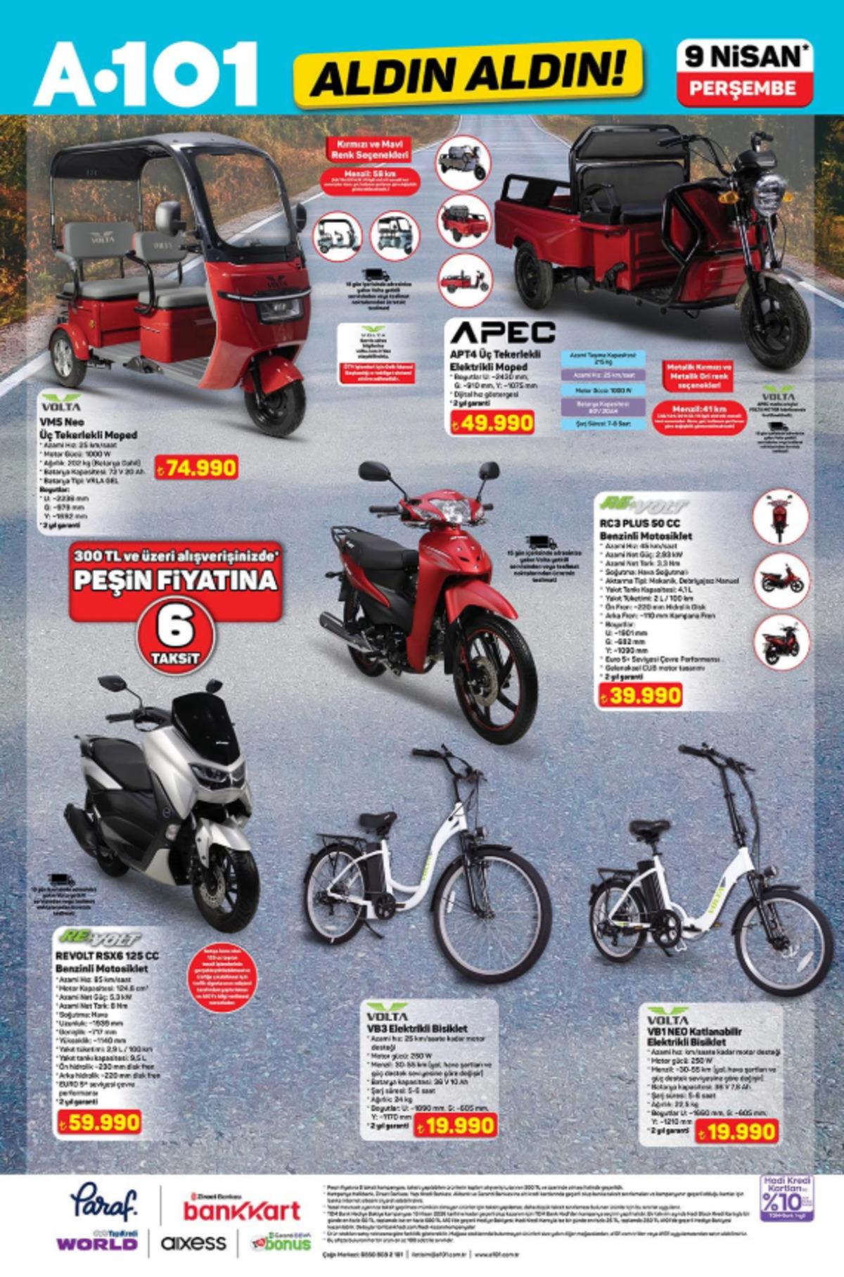 A101 e katlanabilir elektrikli bisiklet geliyor! 9 Nisan 2026 A101 katalog yayınlandı! 8