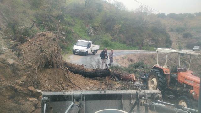 Aydın da sağanak; istinat duvarı &ccedil;&ouml;kt&uuml;, bazı evleri su bastı 1