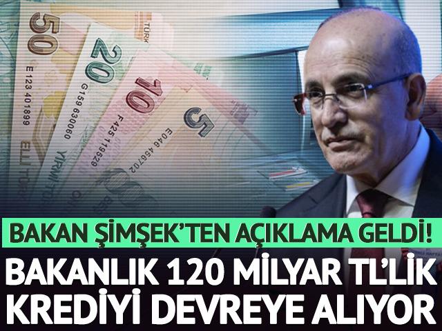 Hazine 120 milyar TL&rsquo;lik krediyi devreye alıyor
