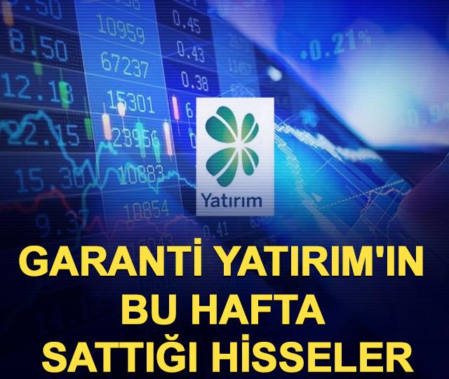 Garanti Yatırım'ın bu hafta sattığı hisseler (30 Mart- 3 Nisan 2026)