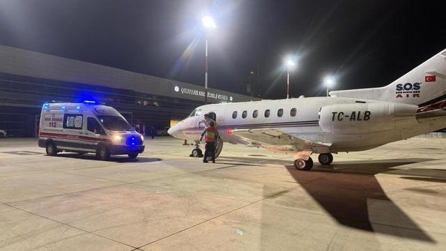 Çanakkale'de 54 günlük bebek uçak ambulansla Ankara'ya sevk edildi