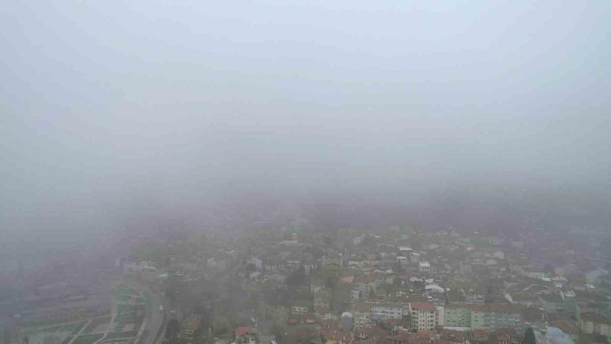 Bursa’da şehrin üzerine sis çöktü