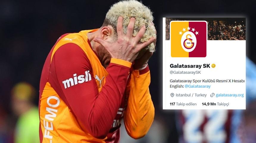 Galatasaray'ın X hesabına ne oldu? 1 gecede 3 milyon takip&ccedil;i kaybettiler