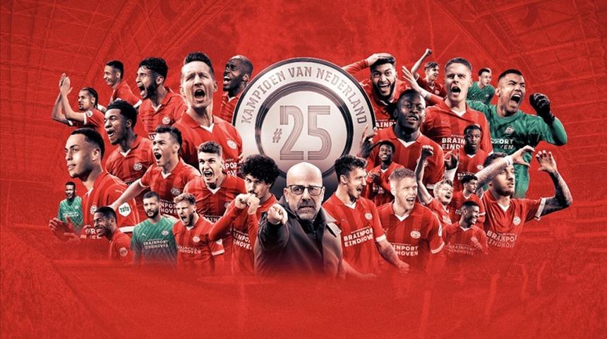 B&ouml;ylesi g&ouml;r&uuml;lmedi! Hollanda'da PSV bitime 5 hafta kala şampiyonluğunu ilan etti