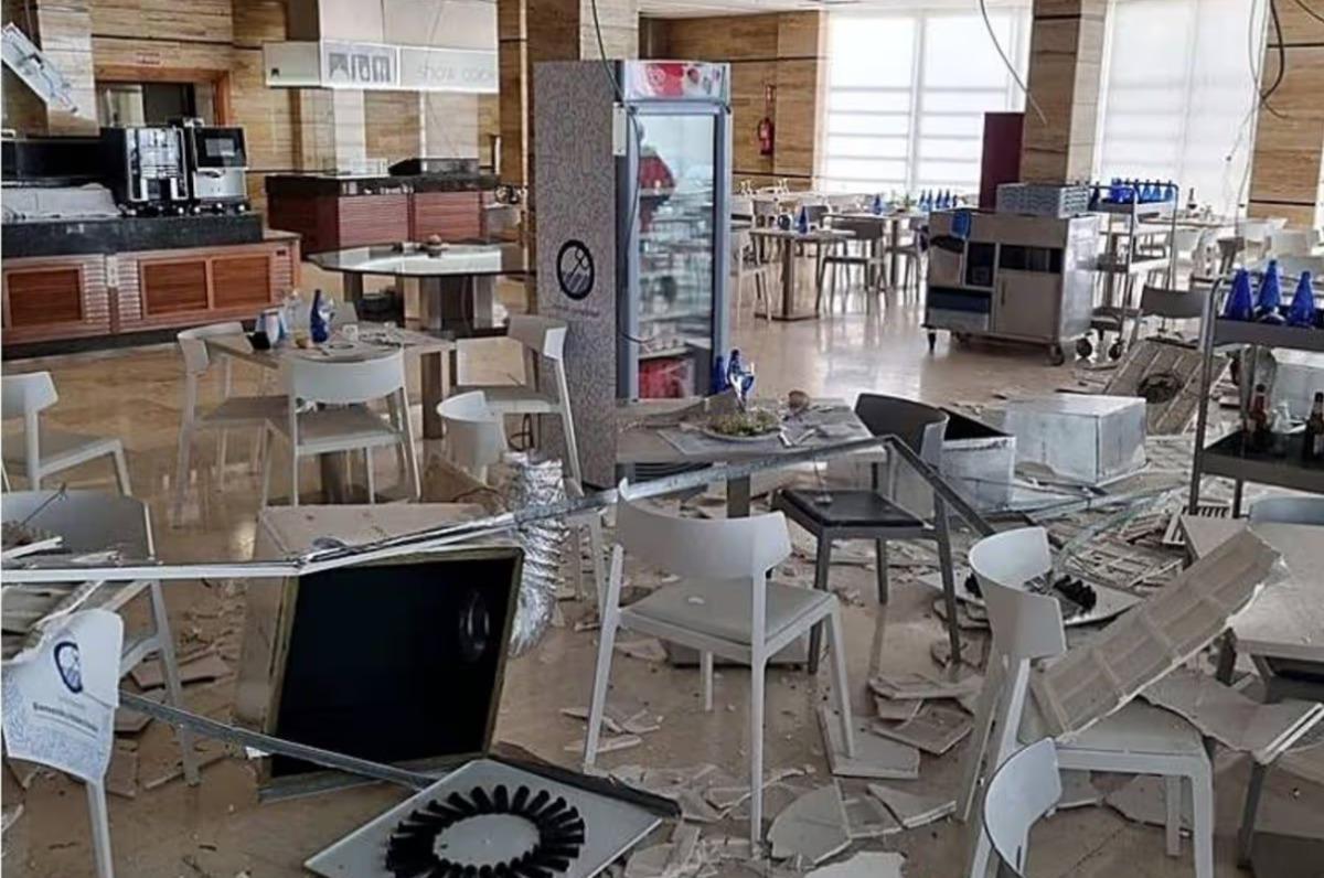 Otelin tavanı &ccedil;&ouml;kt&uuml;! Bayram g&uuml;n&uuml; kabusa d&ouml;nd&uuml;: Yaralılar var 1