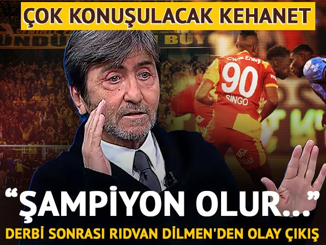 Rıdvan Dilmen'den olay şampiyonluk tahmini! Derbi biter bitmez duyurdu