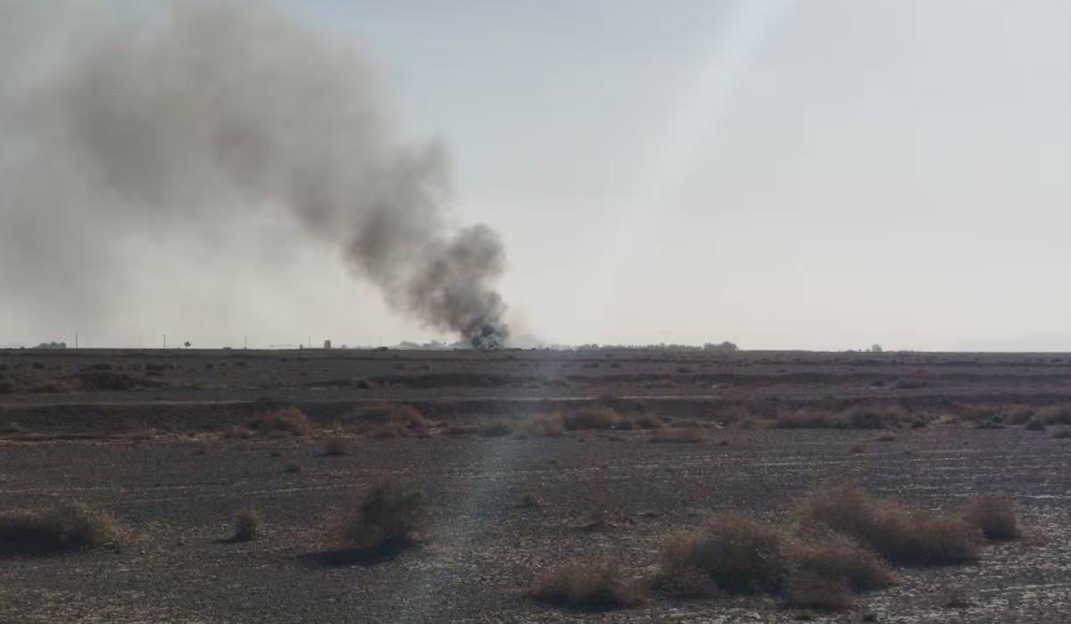 İran medyasından dikkat &ccedil;eken paylaşım! D&uuml;şen ABD u&ccedil;ağı ve yanmış asker kafası 1