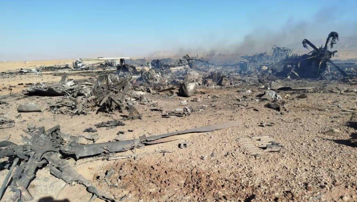 İran medyasından dikkat &ccedil;eken paylaşım! D&uuml;şen ABD u&ccedil;ağı ve yanmış asker kafası 3