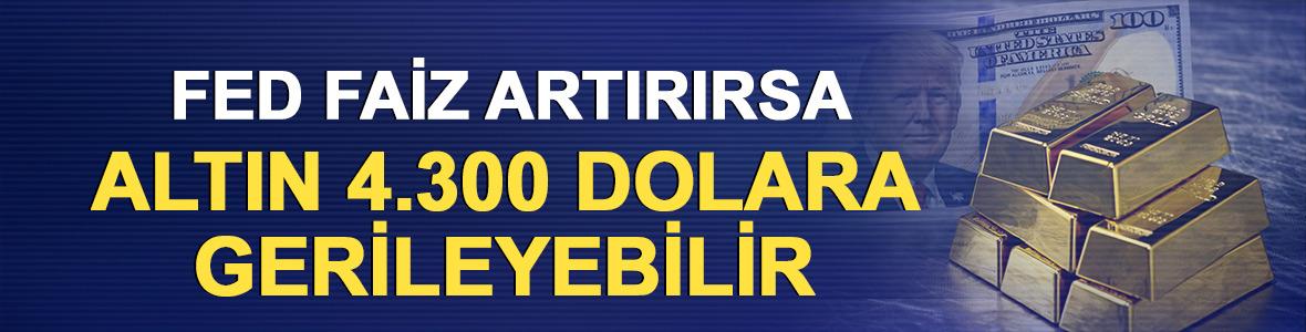 Fed Faiz Artırırsa Altın 4.300 Dolara Gerileyebilir