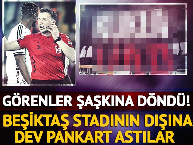 Fenerbah&ccedil;e derbisinin yankıları s&uuml;r&uuml;yor! Stadyumun dışına dev pankart: G&ouml;renler şaşkına d&ouml;nd&uuml;