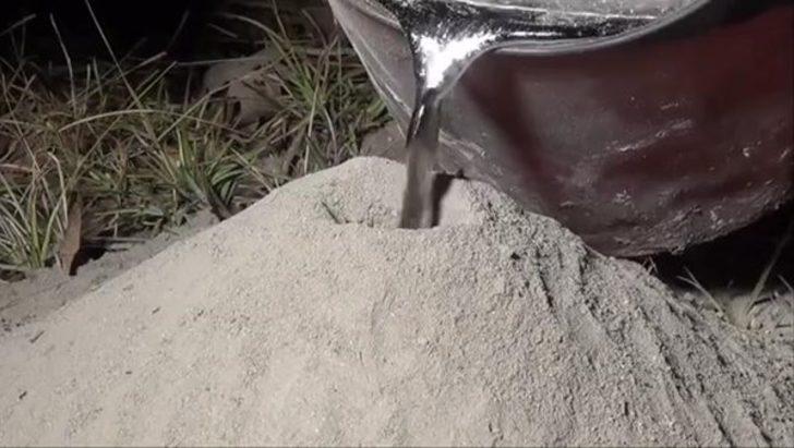 Karınca yuvasına alüminyum döktü  G2