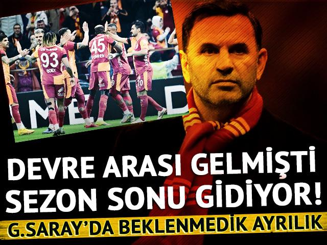 Galatasaray'da beklenmedik ayrılık! Devre arasında gelmişti, sezon sonu g&ouml;nderiliyor