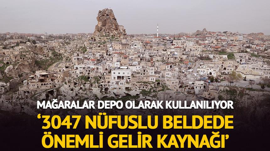 Mağaralar depo olarak kullanılıyor: '3047 n&uuml;fuslu beldede &ouml;nemli gelir kaynağı'