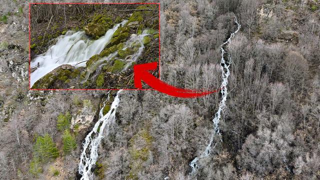 Dağın ortasından fışkırıyor, kaynağı bir türlü bulunamıyor! Görenler şaşkın