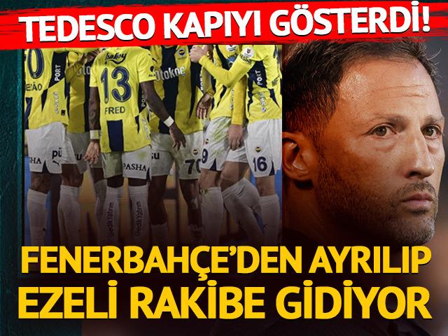 Fenerbah&ccedil;e'den ayrılıp ezeli rakibe gidiyor! Tedesco kapıyı g&ouml;sterdi