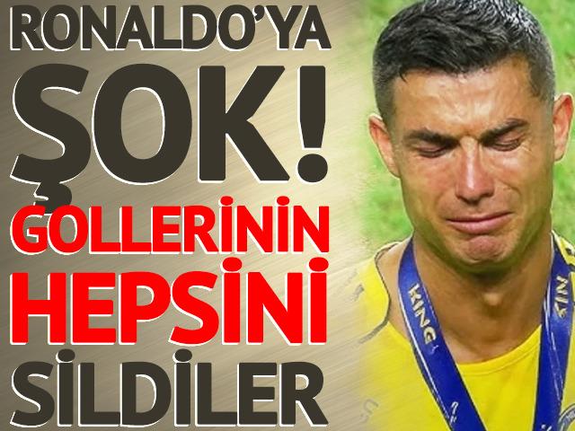 Cristiano Ronaldo'nun attığı b&uuml;t&uuml;n golleri sildiler! Yıldız oyuncunun kariyerine b&uuml;y&uuml;k darbe