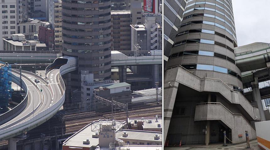 Binanın tam ortasından otoyol ge&ccedil;iyor! Bu yapı g&ouml;renleri şaşkına &ccedil;eviriyor