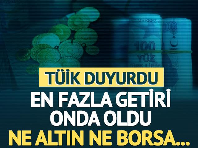 T&Uuml;İK duyurdu: En fazla getiri onda oldu! Ne altın ne borsa