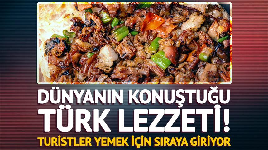 D&uuml;nyanın konuştuğu T&uuml;rk lezzeti! Turistler yemek i&ccedil;in sıraya giriyor