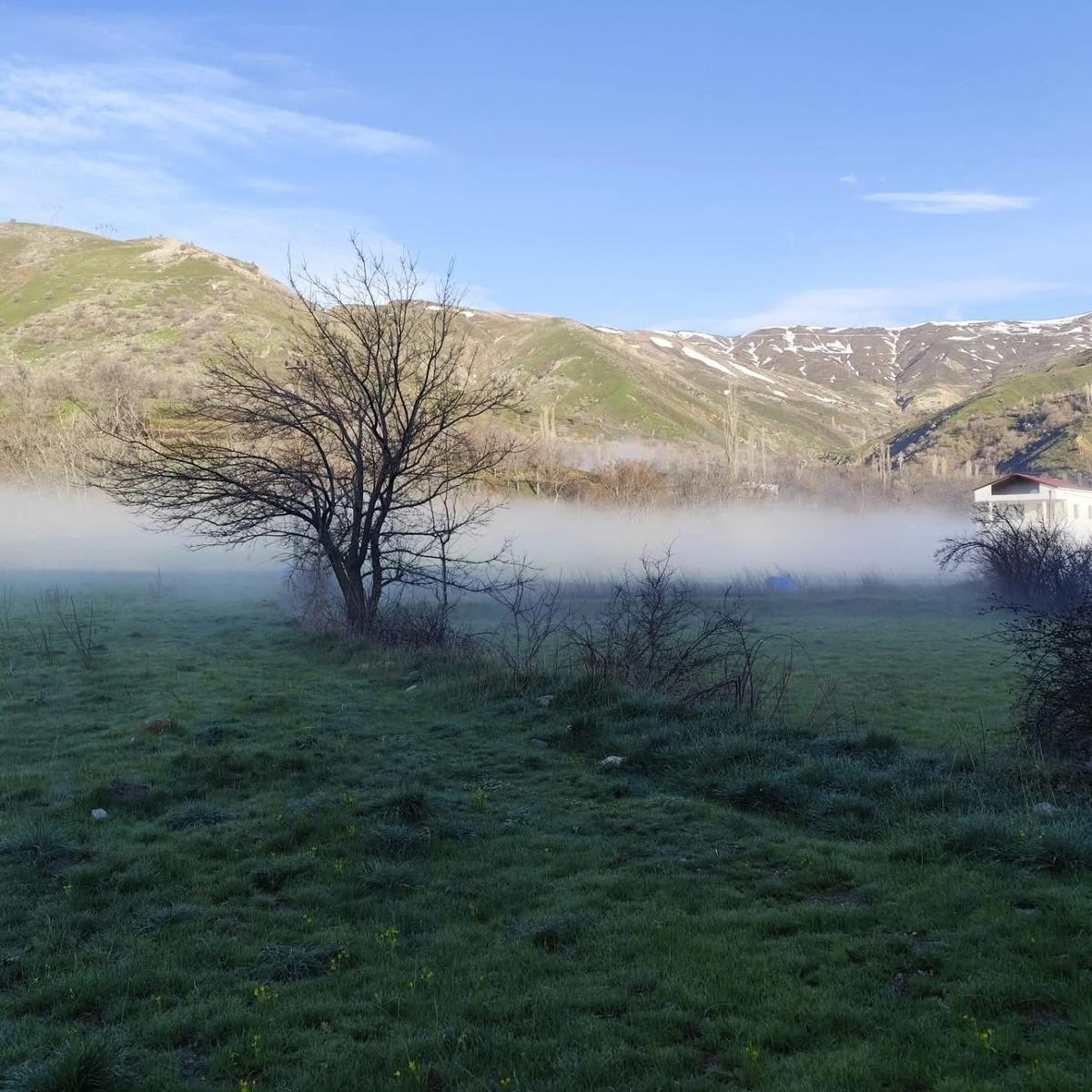 Bir mahalle sis denizinde kayboldu! Cep telefonuyla kaydetti 1