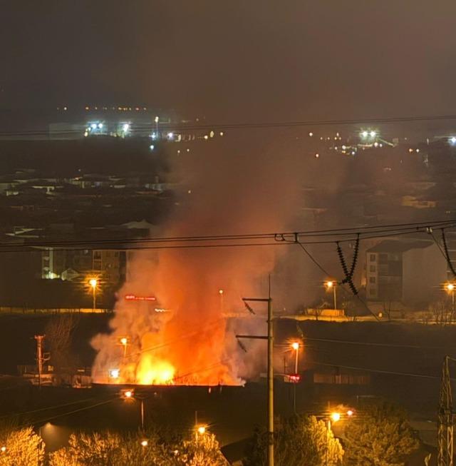 Lüleburgaz’da korkutan yangın 2