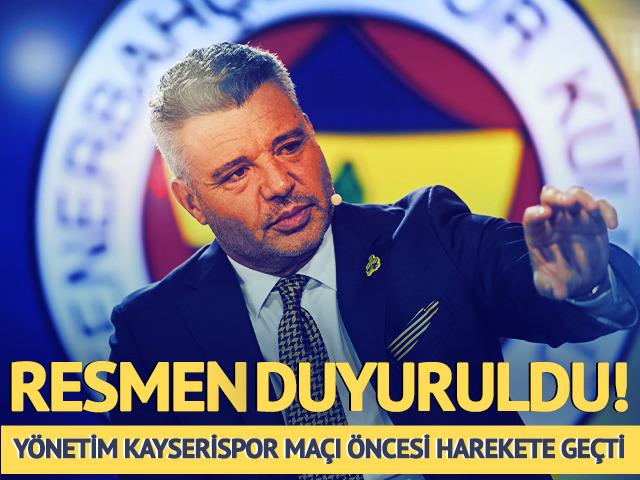 SON DAKİKA: Fenerbah&ccedil;e y&ouml;netimi Kayserispor ma&ccedil;ı &ouml;ncesi resmen duyurdu! 