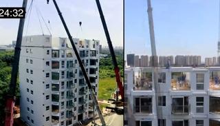 28 saatte 10 katlı apartman inşa ettiler!