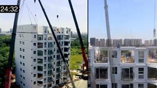 1 günde apartman: 28 saatte 10 katlı apartman inşa ettiler!