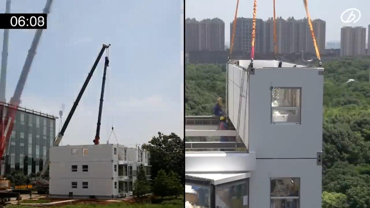 1 günde apartman: 28 saatte 10 katlı apartman inşa ettiler! 2