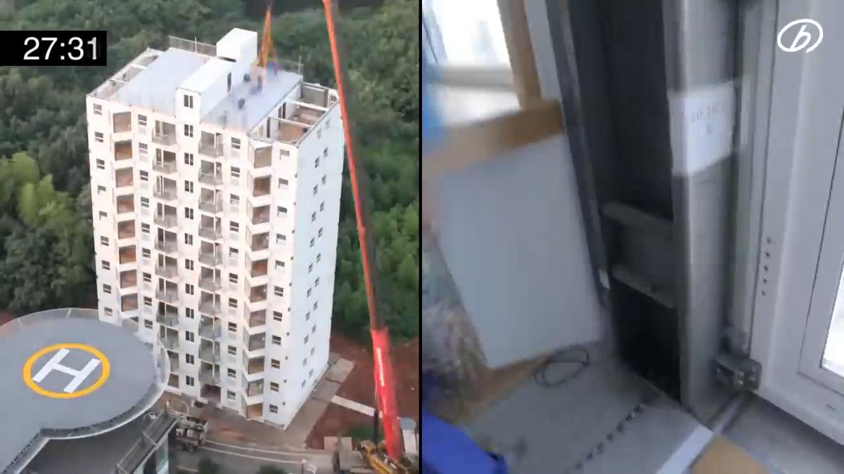 1 günde apartman: 28 saatte 10 katlı apartman inşa ettiler! 3