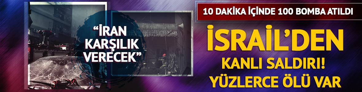 L&uuml;bnan'da İsrail katliamı! 10 dakikada 100  bomba atıldı: İran karşılık verecek