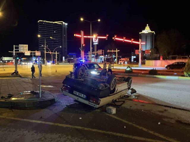 Çorum’da otomobil takla attı: 1 yaralı 2