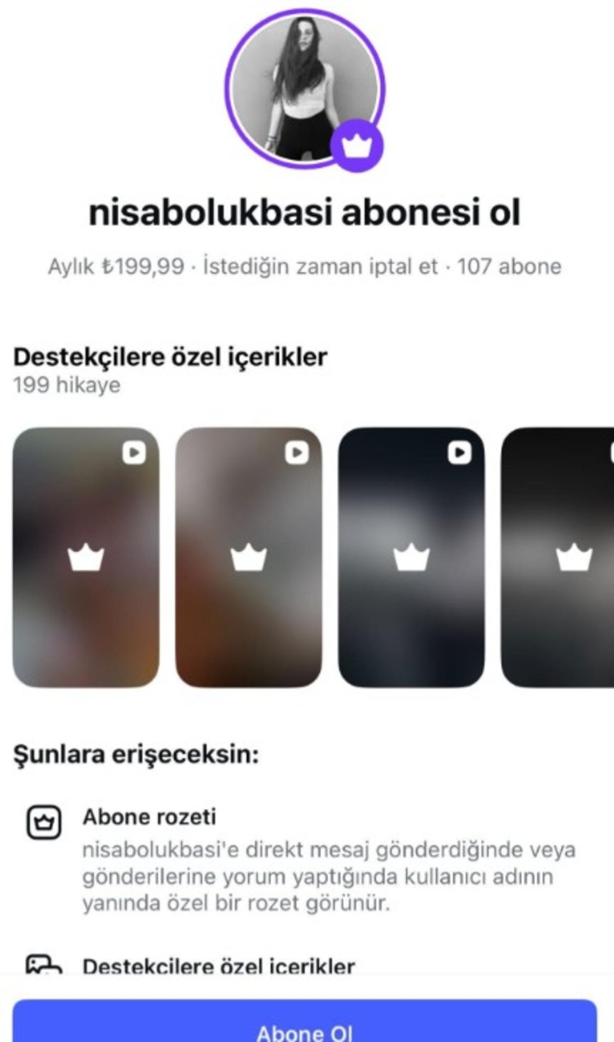 Nisa Bölükbaşı özel içerik paylaşımı için abonelik açtı! 24 saatte neredeyse asgari ücret kazandı 2